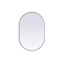 Elegant Lighting Asha 24" W x 36" H Modern Oval Bathroom Wall Mirror Silver