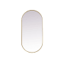 Elegant Lighting Asha 24" W x 48" H Oval Framed Bathroom Mirror Brass