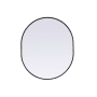 Elegant Lighting Asha 30" W x 36" H Modern Oval Bathroom Wall Mirror Black