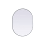 Elegant Lighting Asha 30" W x 40" H Modern Oval Bathroom Wall Mirror Silver