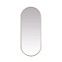Elegant Lighting Asha 30" W x 72" H Oval Framed Bathroom Mirror Brass