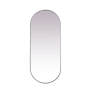 Elegant Lighting Asha 30" W x 72" H Oval Framed Bathroom Mirror Silver