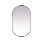 Elegant Lighting Asha 36" W x 60" H Oval Framed Bathroom Mirror Black