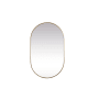 Elegant Lighting Asha 36" W x 60" H Oval Framed Bathroom Mirror Brass