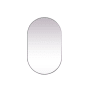 Elegant Lighting Asha 36" W x 60" H Oval Framed Bathroom Mirror Silver