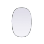 Elegant Lighting Brynn 20" W x 30" H Modern Oval Bathroom Wall Mirror Silver