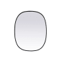 Elegant Lighting Brynn 24" W x 30" H Modern Oval Bathroom Wall Mirror Black
