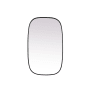 Elegant Lighting Brynn 24" W x 40" H Modern Oval Bathroom Wall Mirror Black