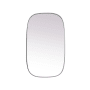 Elegant Lighting Brynn 24" W x 40" H Modern Oval Bathroom Wall Mirror Silver