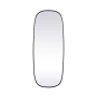 Elegant Lighting Brynn 24" W x 60" H Oval Framed Bathroom Mirror Black