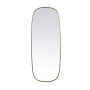 Elegant Lighting Brynn 24" W x 60" H Oval Framed Bathroom Mirror Brass