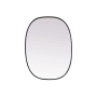 Elegant Lighting Brynn 27" W x 36" H Modern Oval Bathroom Wall Mirror Black