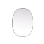 Elegant Lighting Brynn 27" W x 36" H Modern Oval Bathroom Wall Mirror Silver