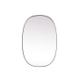 Elegant Lighting Brynn 27" W x 40" H Modern Oval Bathroom Wall Mirror Silver