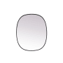 Elegant Lighting Brynn 30" W x 36" H Modern Oval Bathroom Wall Mirror Black