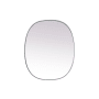 Elegant Lighting Brynn 30" W x 36" H Modern Oval Bathroom Wall Mirror Silver