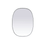 Elegant Lighting Brynn 30" W x 40" H Modern Oval Bathroom Wall Mirror Silver