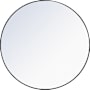 Elegant Lighting Vatinius 48" Diameter Traditional Circular Framed Bathroom Wall Mirror Black