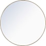 Elegant Lighting Vatinius 48" Diameter Traditional Circular Framed Bathroom Wall Mirror Brass