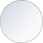 Elegant Lighting Vatinius 48" Diameter Traditional Circular Framed Bathroom Wall Mirror Silver