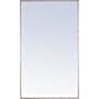 Elegant Lighting Vatinius 24" W x 40" H Rectangular Metal Framed Bathroom Mirror Silver