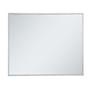 Elegant Lighting Elene 30" W x 36" H Contemporary Rectangular Metal Framed Bathroom Wall Mirror Silver