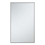 Elegant Lighting Elene 36" W x 60" H Contemporary Rectangular Metal Framed Bathroom Wall Mirror Black