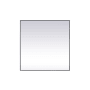 Elegant Lighting Eternity 48" W x 48" H Transitional Square Framed Bathroom Wall Mirror Black