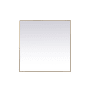 Elegant Lighting Eternity 48" W x 48" H Transitional Square Framed Bathroom Wall Mirror Brass