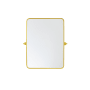 Elegant Lighting Everly 24" W x 32" H Transitional Rectangular Framed Bathroom Wall Mirror Gold