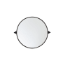 Elegant Lighting Everly 24" Diameter Transitional Circular Framed Bathroom Wall Mirror Black
