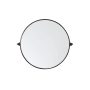 Elegant Lighting Everly 30" Diameter Transitional Circular Framed Bathroom Wall Mirror Black