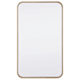 Elegant Lighting Formiae 18" W x 30" H Contemporary Rectangular Metal Framed Bathroom Wall Mirror Brass