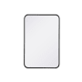 Elegant Lighting Evermore 20" W x 30" H Contemporary Rectangular Framed Bathroom Wall Mirror Black