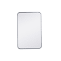 Elegant Lighting Evermore 20" W x 30" H Contemporary Rectangular Framed Bathroom Wall Mirror Silver
