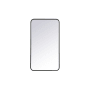 Elegant Lighting Evermore 20" W x 36" H Contemporary Rectangular Framed Bathroom Wall Mirror Black