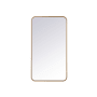 Elegant Lighting Evermore 20" W x 36" H Contemporary Rectangular Framed Bathroom Wall Mirror Brass