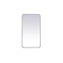 Elegant Lighting Evermore 20" W x 36" H Contemporary Rectangular Framed Bathroom Wall Mirror Silver