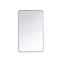 Elegant Lighting Formiae 22" W x 36" H Contemporary Rectangular Framed Bathroom Wall Mirror Silver