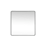 Elegant Lighting Evermore 48" W x 48" H Transitional Square Framed Bathroom Wall Mirror Black
