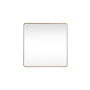 Elegant Lighting Evermore 48" W x 48" H Transitional Square Framed Bathroom Wall Mirror Brass