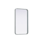 Elegant Lighting Remy 18"W x 30"H Rectangular Flat Medium Density Fiberboard (MDF) Framed Accent Mirror Silver