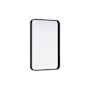 Elegant Lighting Remy 20"W x 30"H Rectangular Flat Medium Density Fiberboard (MDF) Framed Accent Mirror Black