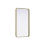 Elegant Lighting Remy 20"W x 36"H Rectangular Flat Medium Density Fiberboard (MDF) Framed Accent Mirror Brass