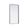 Elegant Lighting Remy 20"W x 36"H Rectangular Flat Medium Density Fiberboard (MDF) Framed Accent Mirror Silver