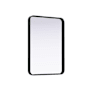 Elegant Lighting Remy 22"W x 30"H Rectangular Flat Medium Density Fiberboard (MDF) Framed Accent Mirror Black