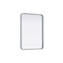 Elegant Lighting Remy 22"W x 30"H Rectangular Flat Medium Density Fiberboard (MDF) Framed Accent Mirror Silver