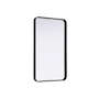 Elegant Lighting Remy 22"W x 36"H Rectangular Flat Medium Density Fiberboard (MDF) Framed Accent Mirror Black