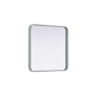 Elegant Lighting Remy 24" Square Flat Medium Density Fiberboard (MDF) Framed Accent Mirror Silver