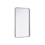 Elegant Lighting Remy 24"W x 40"H Rectangular Flat Medium Density Fiberboard (MDF) Framed Accent Mirror Silver